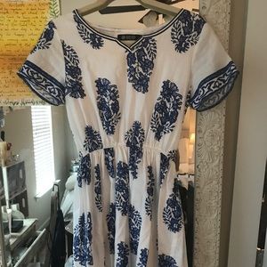 Blue and white OASAP dress